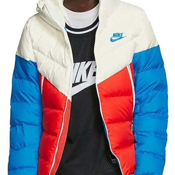 nike sportswear windrunner down fill men's hooded jacket